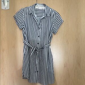 Mango striped shirt dress